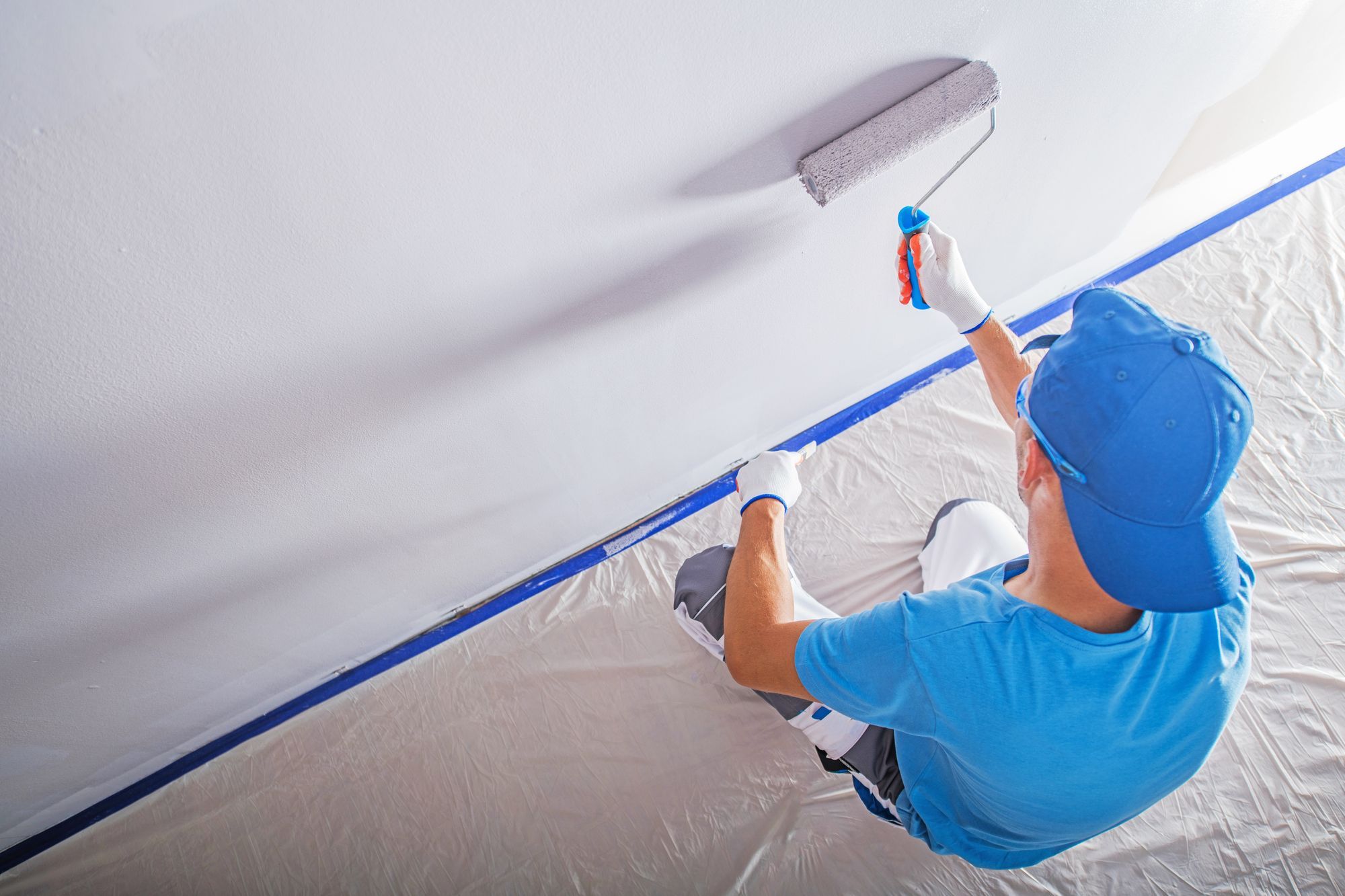 A painter at work